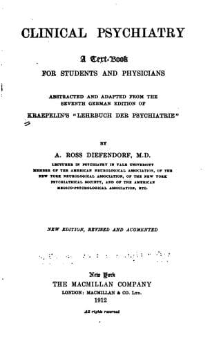 Tapa de Clinical psychiatry