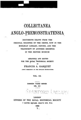 Tapa de Collectanea anglo-premonstratensia