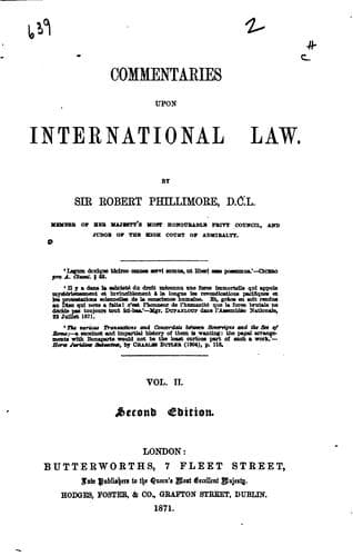 Tapa de Commentaries upon international law