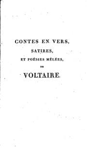 Tapa de Contes en vers, satires, et poésies mêlées, de Voltaire