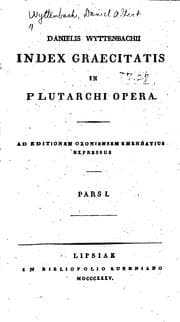 Tapa de Danielis Wyttenbachii Index graecitatis in Plutarchi opera