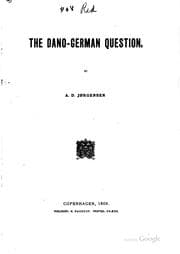 Tapa de The Dano-German question