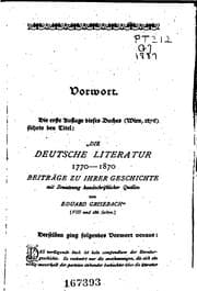 Tapa de Die deutsche litteratur seit 1770