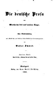 Tapa de Die deutsche prosa vom Mosheim bis auf unsere tage