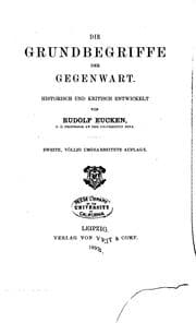 Tapa de Die grundbegriffe der gegenwart
