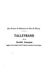 Tapa de Du prince de Bénévent au duc de Morny