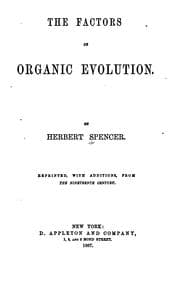 Tapa de The factors of organic evolution