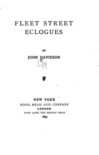 Tapa de Fleet street eclogues
