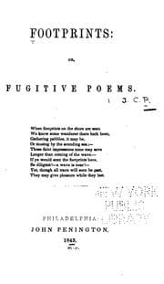Tapa de Footprints: or, Fugitive poems ..