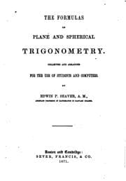 Tapa de The formulas of plane and spherical trigonometry