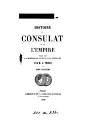 Tapa de Histoire du consulat et de l'empire, faisant suite à l'Histoire de la révolution française