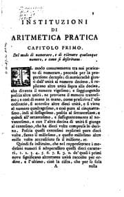 Tapa de Instituzioni di aritmetica pratica del reverendiss