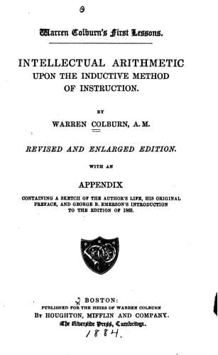 Tapa de Warren Colburn's First lessons