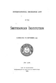 Tapa de International exchange list of the Smithsonian institution
