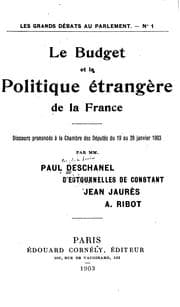 Tapa de Le Budget et la politique etrangere de la France