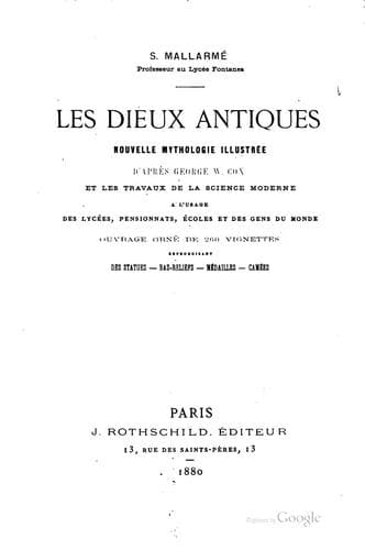 Tapa de Les dieux antiques