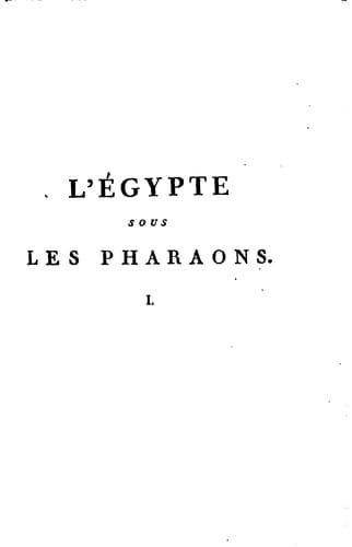 Tapa de L' Egypt sous les Pharaons