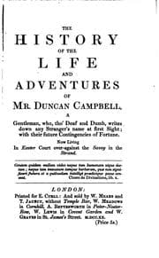 Tapa de The life and adventures of Mr. Duncan Campbell