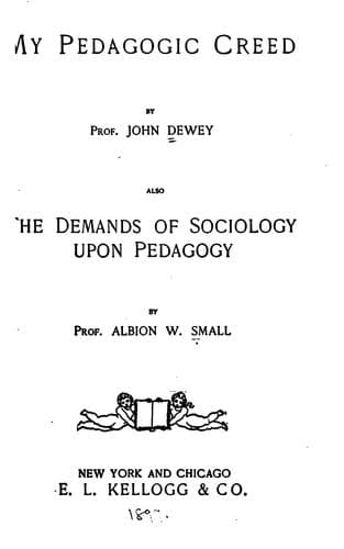 Tapa de My pedagogic creed