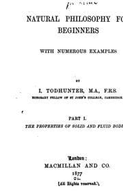 Tapa de Natural philosophy for beginners