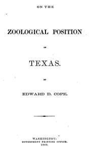 Tapa de On the zoological position of Texas