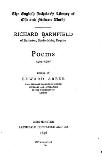 Tapa de Poems, 1594-1598