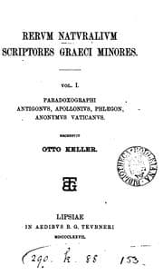 Tapa de Rervm natvralivm scriptores graeci minores