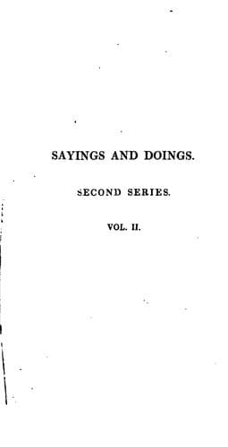 Tapa de Sayings and doings