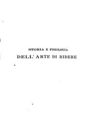 Tapa de Storia e fisiologia dell' arte di ridere