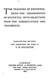 Tapa de The teaching of Epictetus: being the Encheiridion o Epictetus
