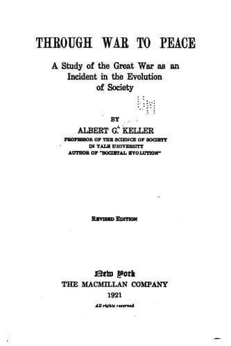 Tapa de Through war to peace