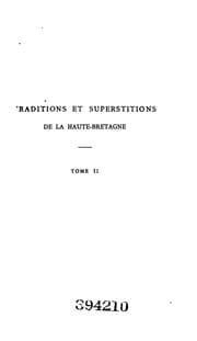 Tapa de Traditions et superstitions de la Haute-Bretagne