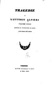 Tapa de Le tragedie di Vittorio Alfieri
