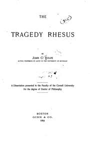 Tapa de The tragedy Rhesus ..
