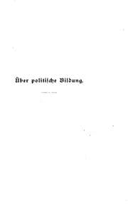 Tapa de Über politische bildung
