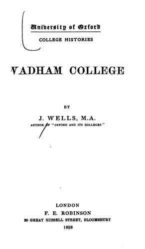 Tapa de Wadham college