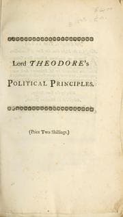 Tapa de Lord Theodore's political principles
