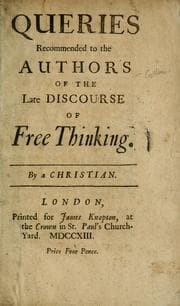 Tapa de Queries recommended to the authors of the late Discourse of free thinking