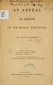 Tapa de An appeal for rectitude in primary politics