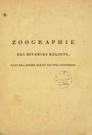 Tapa de Zoographie des diverses régions, tant de l'ancien que de nouveau continent ..
