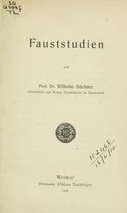 Tapa de Fauststudien