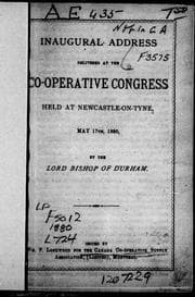 Tapa de Inaugrual address delivered at the Co-operative Congress