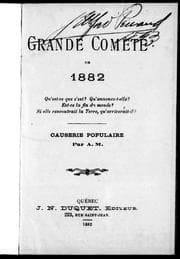 Tapa de Grande comète de 1882