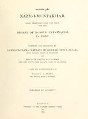 Tapa de Nazm-i-muntakhab, being selections from the poets