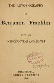 Tapa de The autobiography of Benjamin Franklin with an introduction and notes