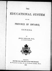Tapa de The educational system of the province of Ontario, Canada