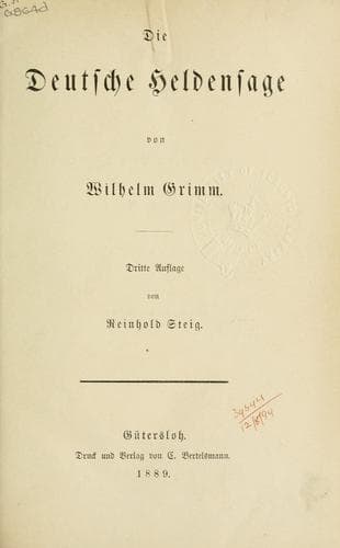 Tapa de Die deutsche Heldensage