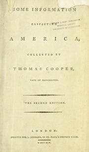 Tapa de Some information respecting America