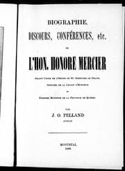 Tapa de Biographie, discours, conférences, etc. de l'Hon. Honoré Mercier