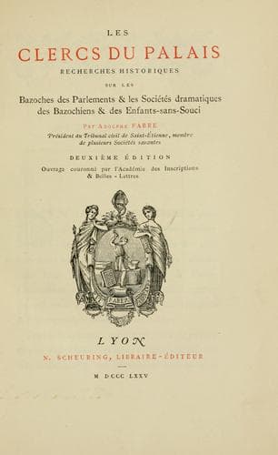 Tapa de Les clercs du palais
